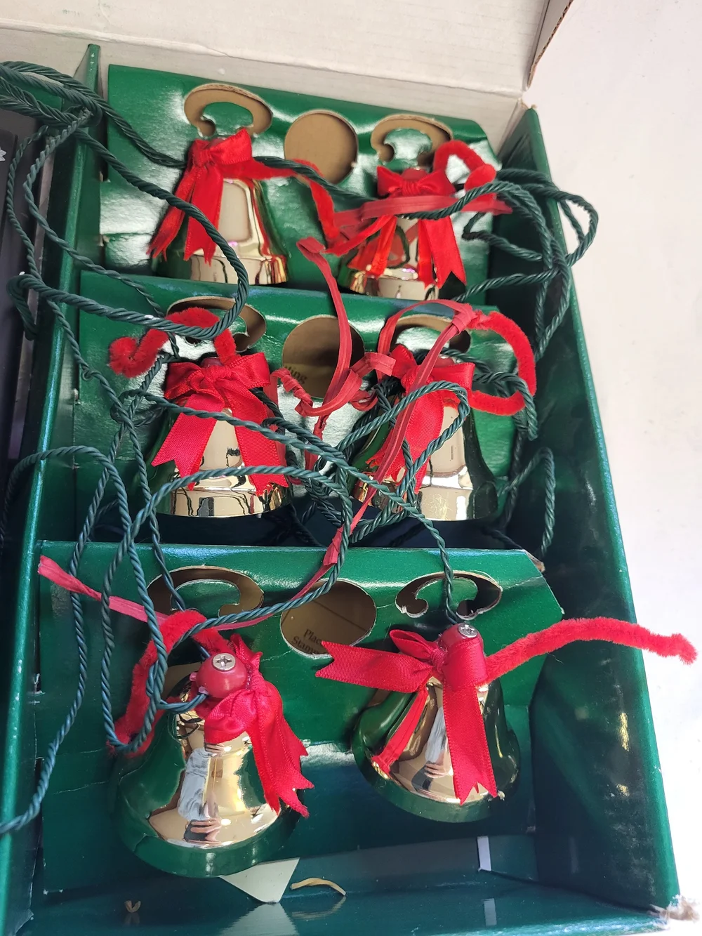 Vintage Ye Merrie Minstrel Caroling Christmas Bells 12 String Musical Working